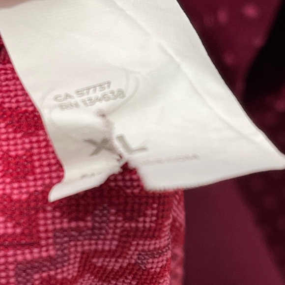 Fabletics Holly Seamless Fair Isle Long Sleeve Top & Leggings Set Merlot XL - Picture 12 of 14